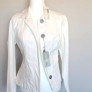 White jean jacket